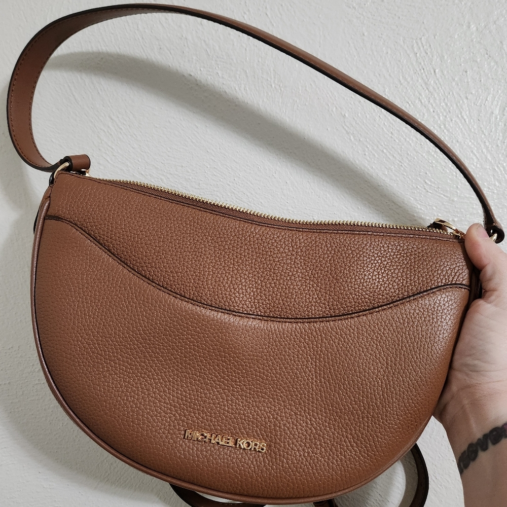 Michael Kors Brown Leather Shoulder Bag